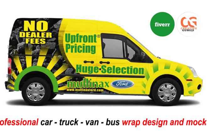 I will design professional car truck van bus wrap in 1 hours
