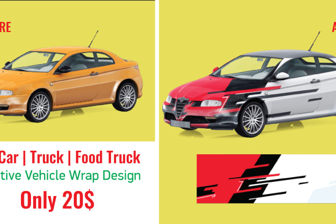 I will design professional car wrap, truck wrap, vehicle wrap