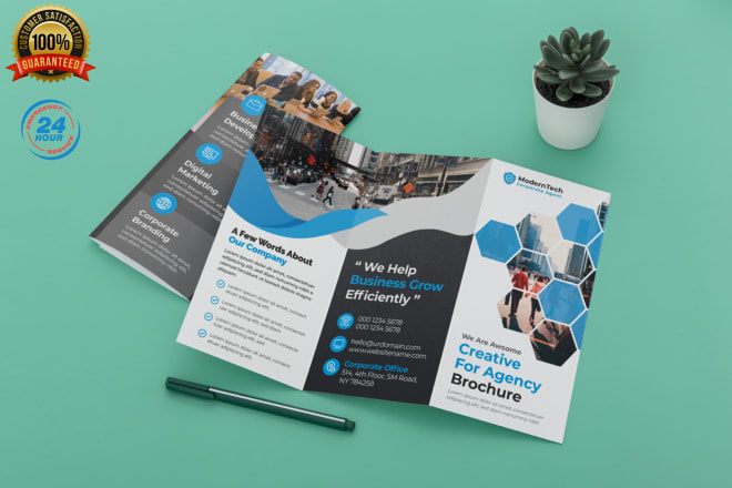 I will design professional flyer, bi fold, tri fold, and multipage brochure