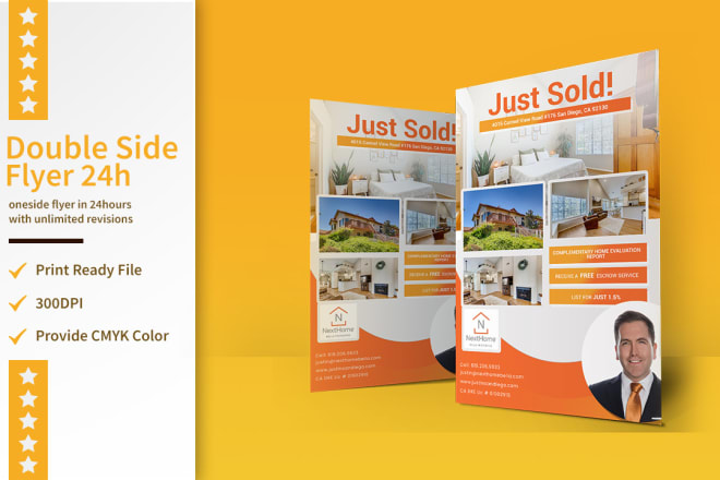 I will design professional real estate flyer