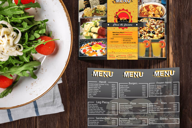I will design professional restaurant or take away menu