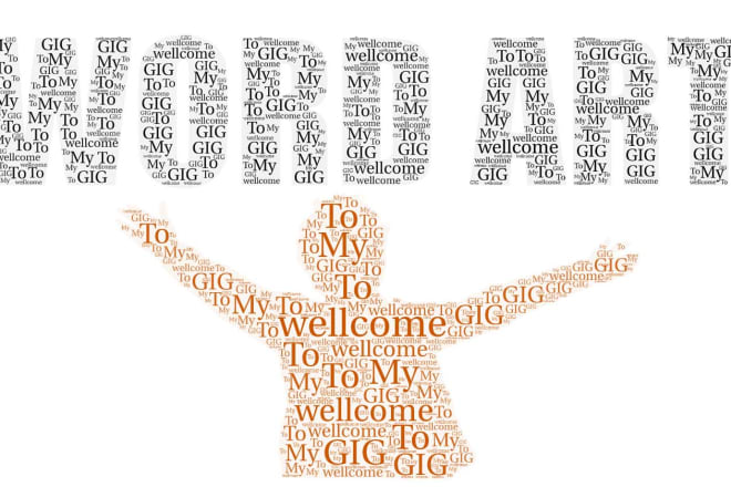 I will design professional word art illustration in any shape