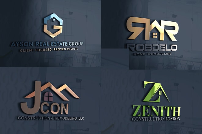 I will design realtor, real estate or construction logo