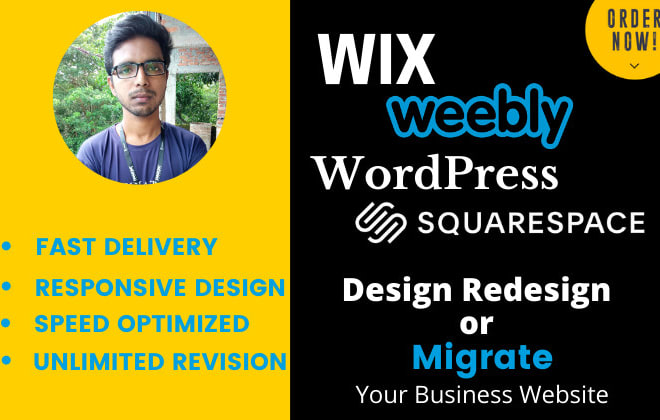 I will design, redesign or migrate your wix, wordpress, squarespace, weebly website