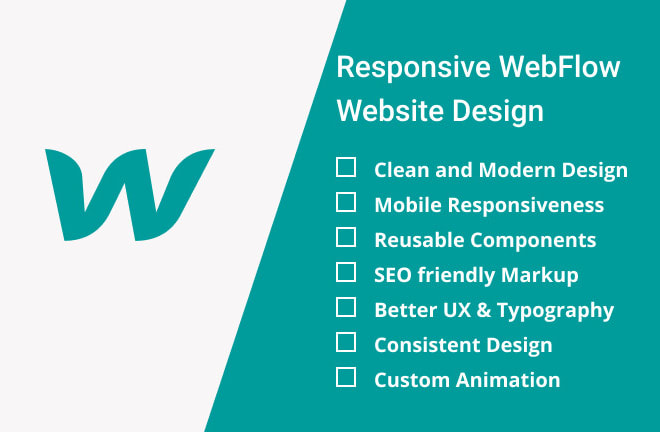 I will design responsive webflow websites