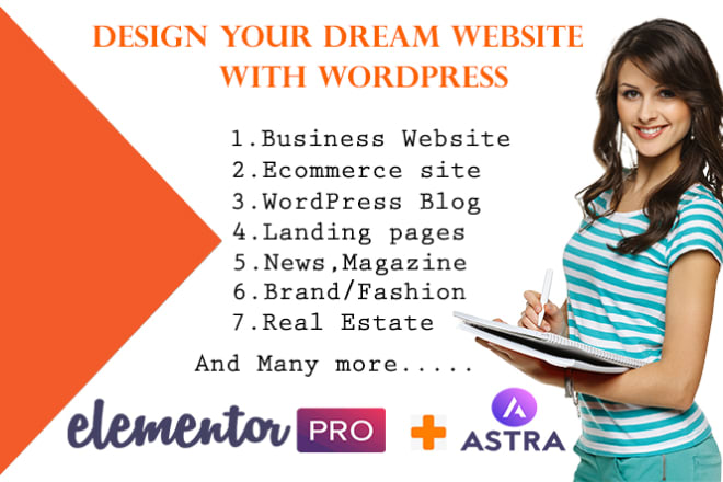 I will design responsive wordpress website or blog by elementor pro