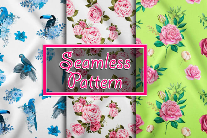 I will design seamless repeat pattern design