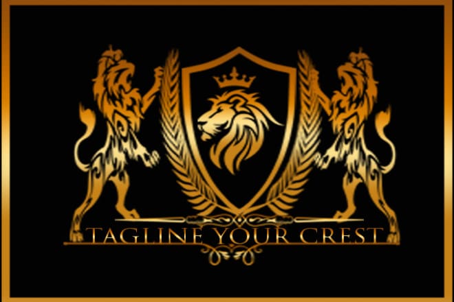 I will design shield and crest heraldry logo