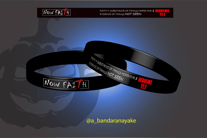 I will design silicone wristband, vinyl and custom events bracelet