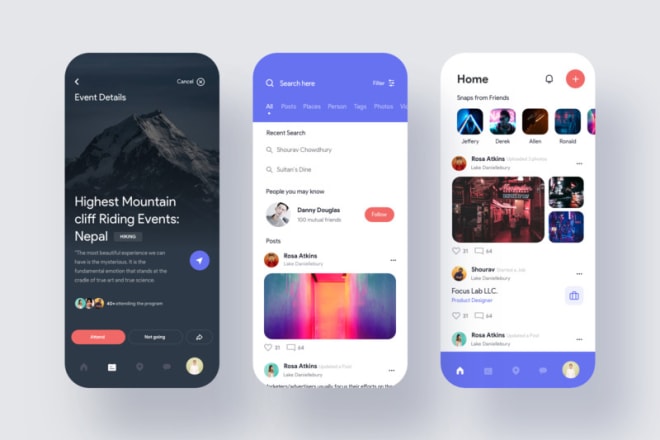 I will design social media iphone app and android app