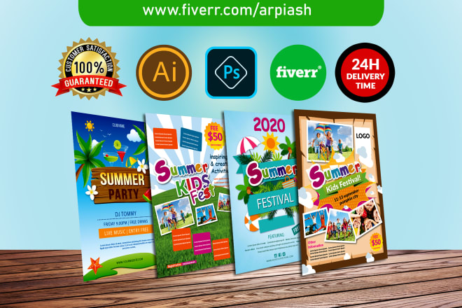 I will design summer, beach, travel, tour and pool flyer