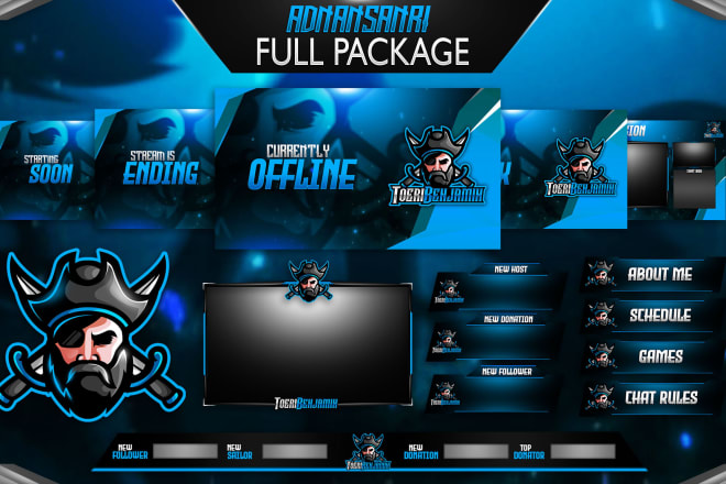 I will design twitch overlays and amazing esports logo