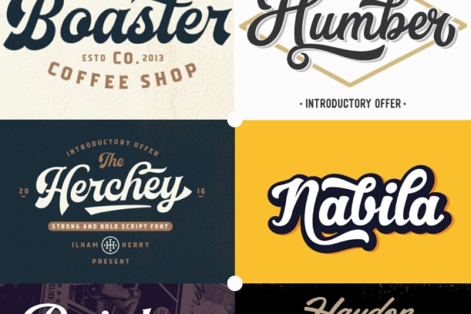 I will design vintage lettering logo for you