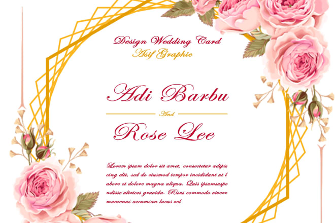 I will design wedding invitation card