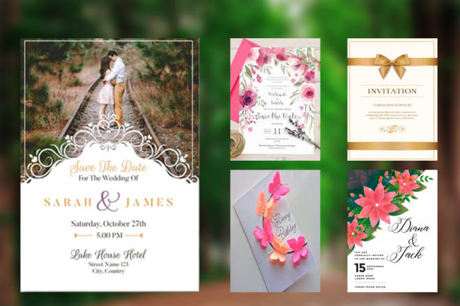 I will design wedding invitation card