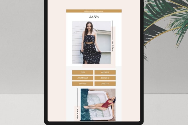 I will design you an email in klaviyo or mailchimp