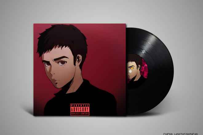 I will design your anime album cover art or music artwork