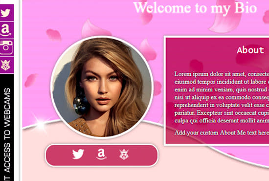 I will design your chaturbate bio and profile page
