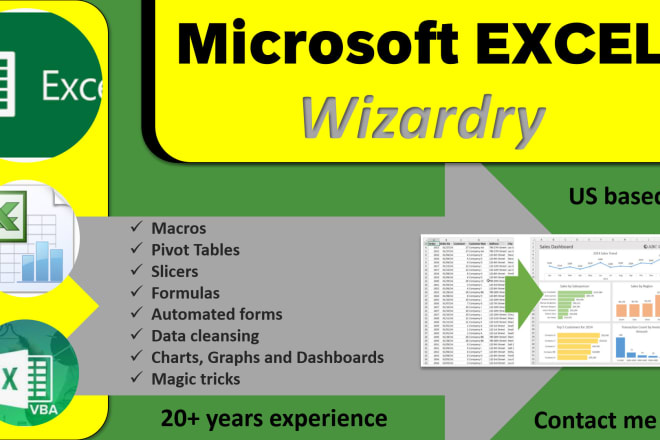 I will develop excel macros, complex formulas and pivot tables