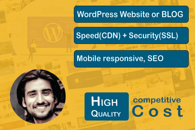 I will develop professional, responsive wordpress website