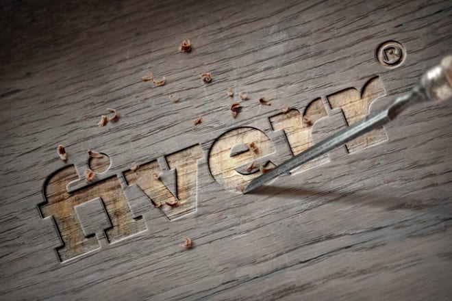 I will digitally carve in wood your logo or text