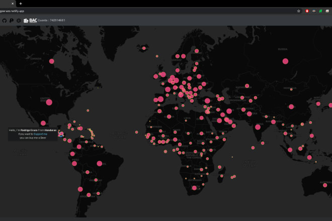 I will do a clickable and interactive map website with reactjs