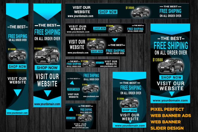 I will do ad banner design, web banner, banner ads