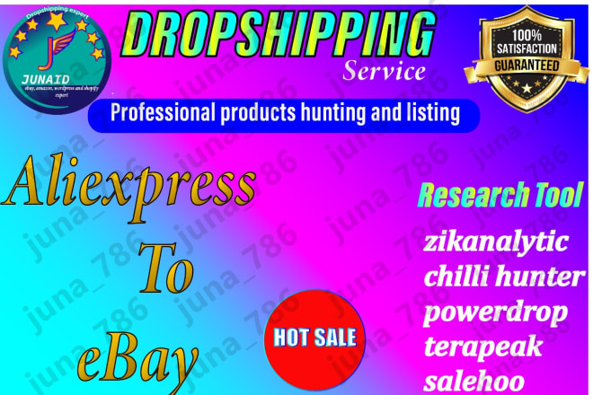 I will do aliexpress to ebay dropshipping listing