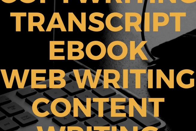 I will do all type of writing work