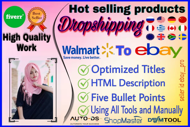 I will do amazon to ebay,walmart dropshipping listings