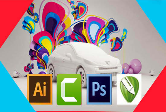 I will do any photoshop, illustrator, coreldraw and camtasia job