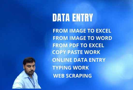 I will do any type of data entry job and online data entry jobs