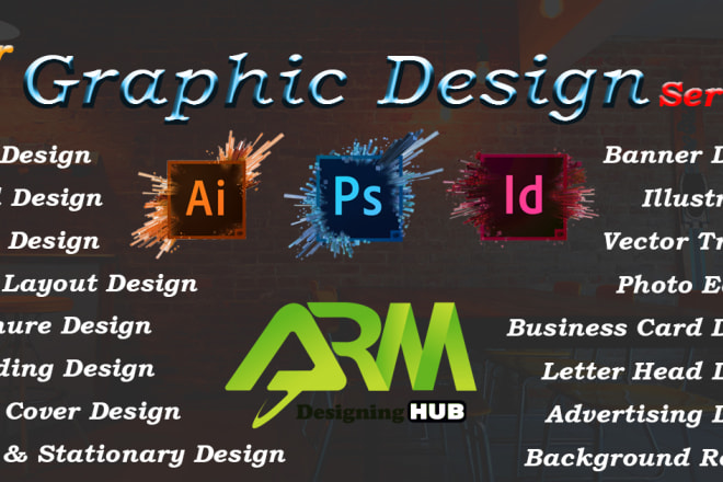 I will do anything to related graphic design like photoshop, illustration, redesigning