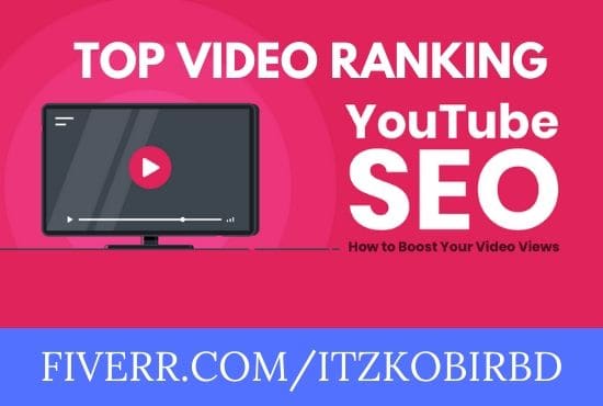 I will do best youtube SEO for video ranking and grow audience