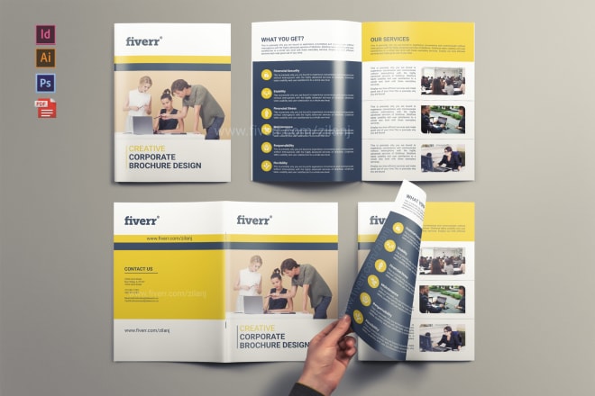 I will do clean brochure design, booklet, proposal, catalog, handout, flyer