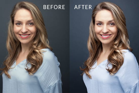 I will do corporate headshot retouch, portrait photo editing, image retouching