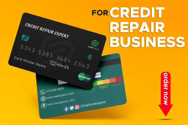 I will do credit card design for your credit repair business