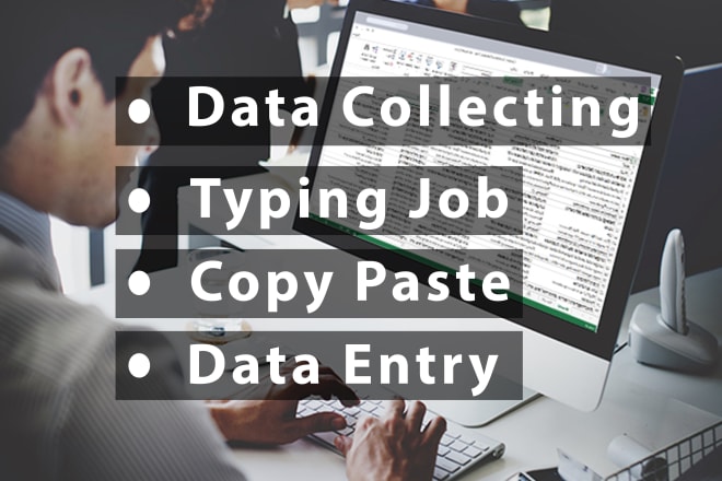 I will do data entry, data scrapping, fast typing jobs