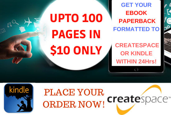 I will do ebook formatting paperback formatting for amazon kindle