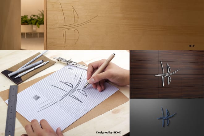 I will do elegant handwritten initial business logo