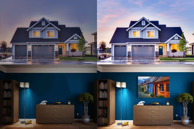 I will do exterior interior photo editing