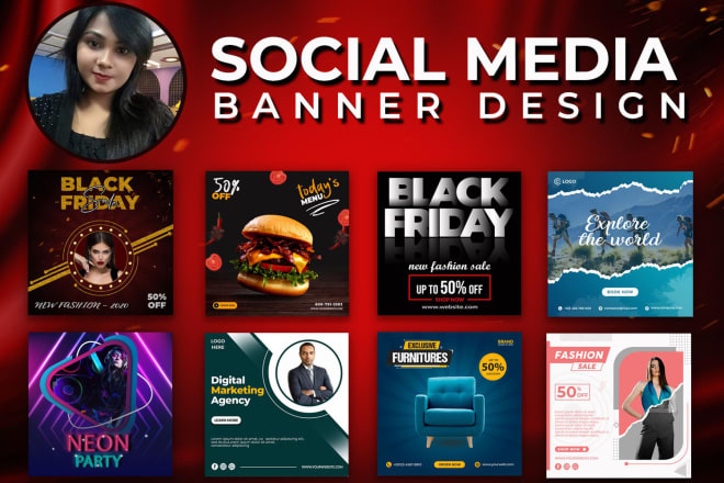 I will do facebook, instagram, social media post and web banner ads design