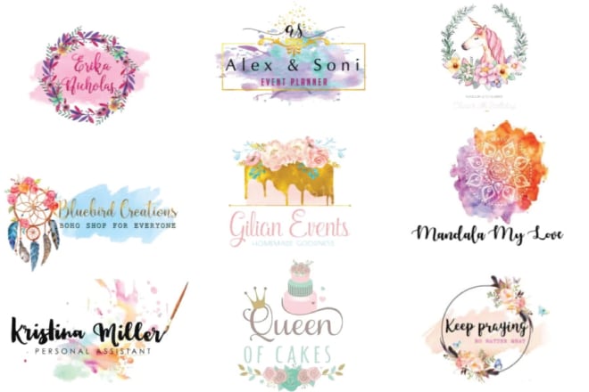 I will do floral cosmetics,photography watercolor boho logo