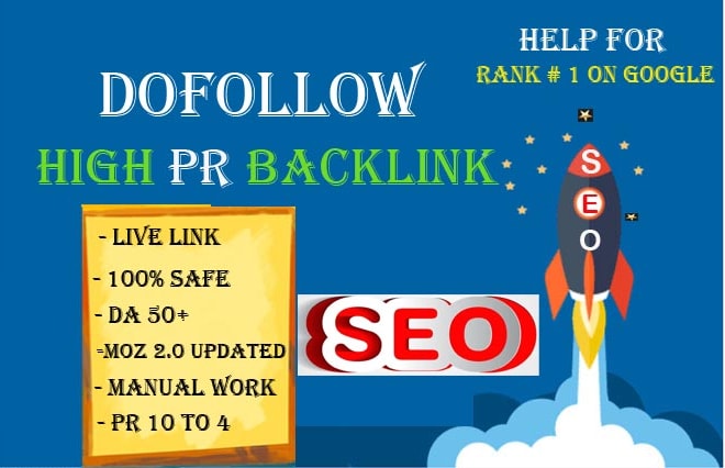 I will do high PR dofollow backlink for google first page