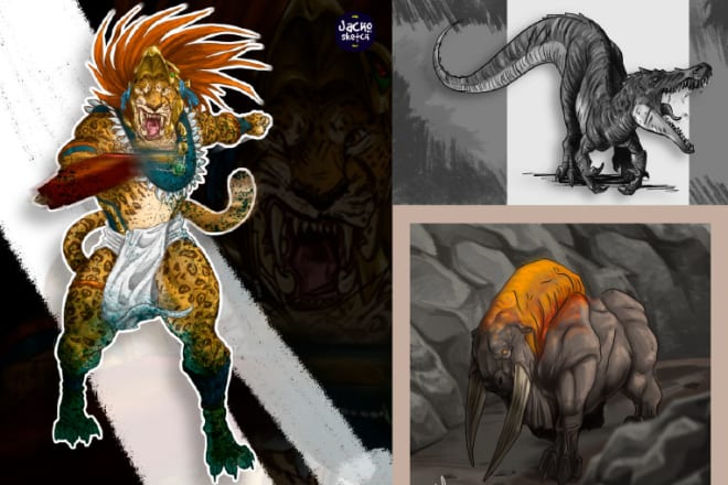 I will do illustration of fantastic animals