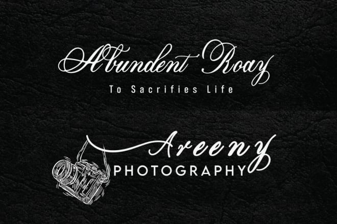 I will do luxury handwritten minimal watercolor photography signature logo design