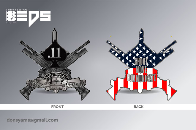 I will do military coin designs