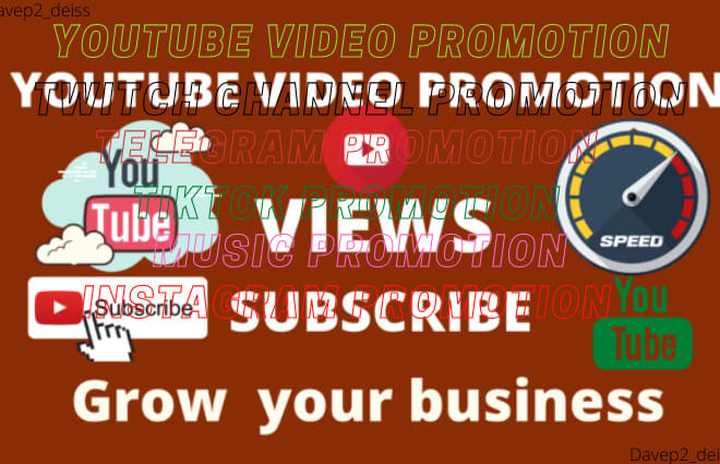 I will do organic video promotion to drive views and traffic to youtube, twitch channel