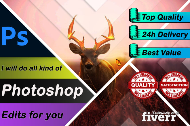 I will do photo manipulation and any photoshop work