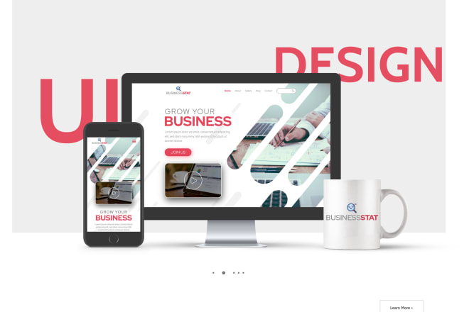 I will do photoshop web ui template, PSD mockup